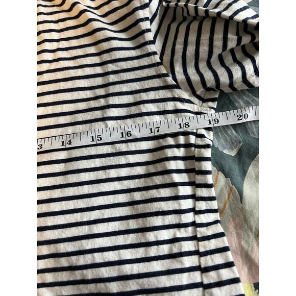 Elliott Lauren Women's Top Small Raw Hem V-Neck Nautical - Picture 7 of 8